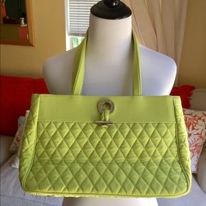 Vera Bradley lime green quilted purse -BEAUTIFUL